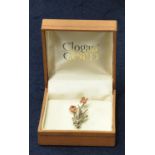 Clogau silver and rose gold daffodil brooch. (B.P. 21% + VAT)