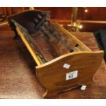 Edwardian inlaid and cross banded mahogany extending book trough. (B.P. 21% + VAT)