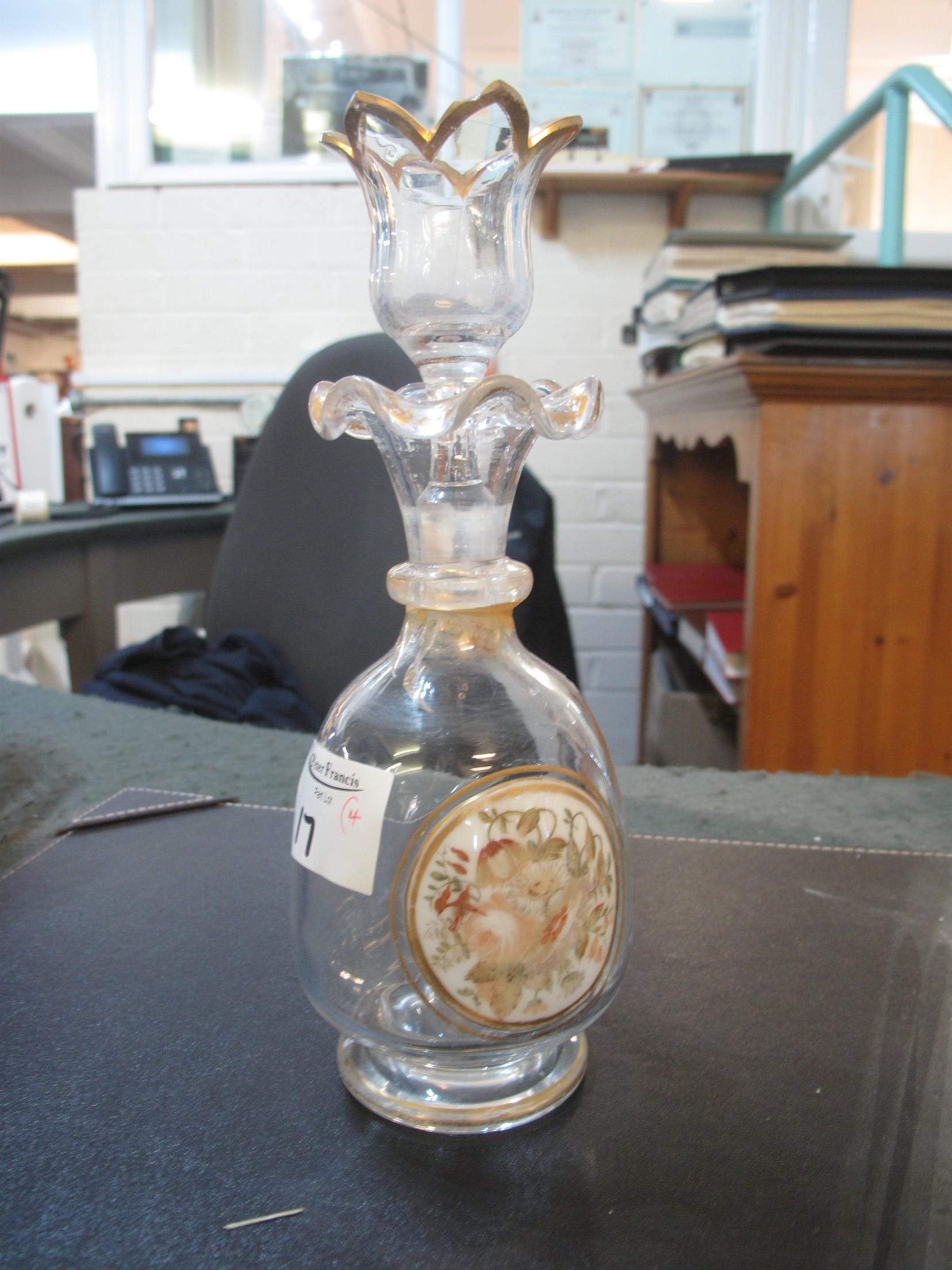 Four items of continental glass to include; ruby flash decorated baluster shaped carafe, a - Image 4 of 5