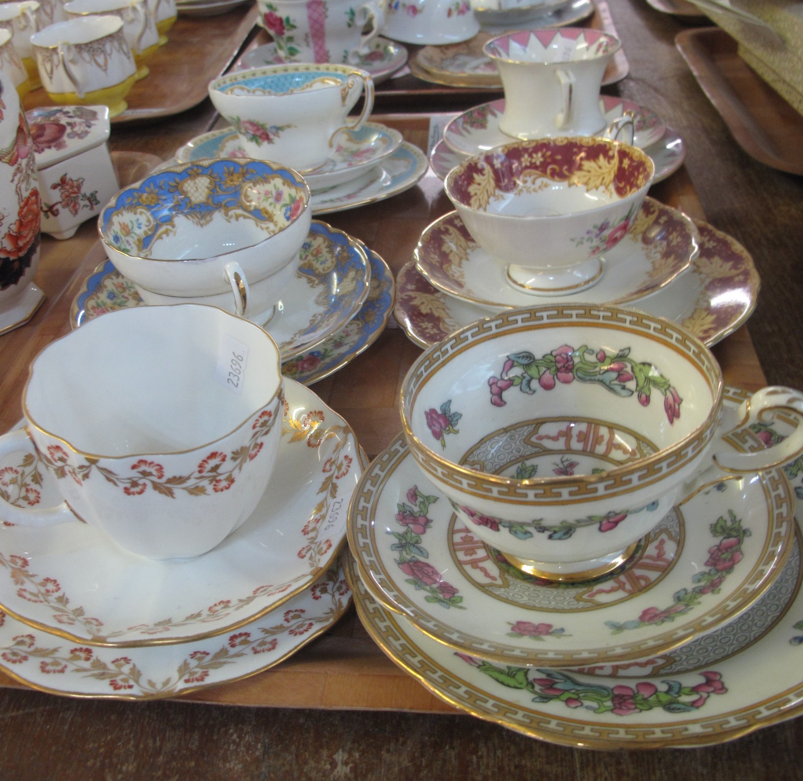 Four trays of various cabinet cups and saucers and trios to include; Paragon, Coalport, Royal Albert - Image 9 of 9