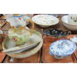 Four trays of assorted china to include: vases, jug and bowl, tureen etc. (4 trays, 10 pieces) (B.P.