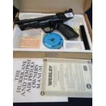 Webley Hurricane air pistol in original box with accessories. Over 18's only. (B.P. 21% + VAT)