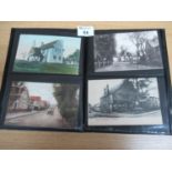 Postcards small selection of Cobham, Surrey cards in blue album, all topographical with street