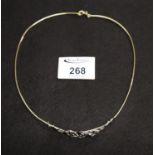 Clogau gold 9ct yellow and white gold collar necklace. Weight approx 9.6 grams. (B.P. 21% + VAT)