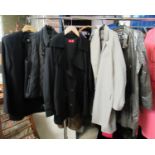 Four women's jackets to include; two black jackets labelled Istante and Et Dieu Crea Le Femmes,