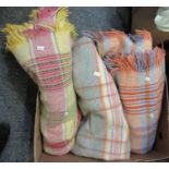 Three vintage check blankets in various colours. (3) (B.P. 21% + VAT)