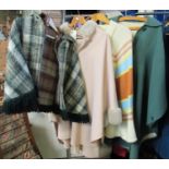 Five vintage capes to include; Weatherall Reversible, two mohair Murray Brothers, Jacque Vert and