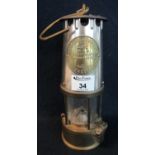 Projector Lamp & Lighting Company Eccles miner's safety lamp. (B.P. 21% + VAT)