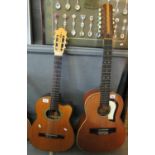 Tatra 12 string acoustic guitar, together with another 6 string acoustic guitar, unmarked. (2) (B.P.