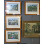 Set of four modern French limited edition prints, wine related by Colling Bourne Fine Arts