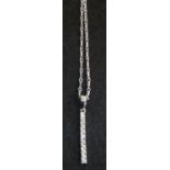 18ct white gold diamond line pendant set with 10 diamonds. Estimated diamond weight 0.25cts.