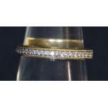 18ct gold pave set diamond full eternity ring. Ring size K and 1/12. Estimated total diamond