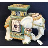 Modern ceramic conservatory jardiniere in the form of an Indian elephant. (B.P. 21% + VAT)