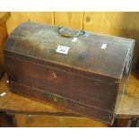 19th Century mahogany dome top box. (B.P. 21% + VAT)