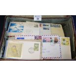 Collection of all world covers and first day covers in small brown case. (B.P. 21% + VAT)
