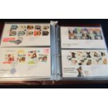 Great Britain collection of First day covers in Royal Mail album 2005 to 2010 commemoratives and