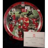 Danbury Mint fine porcelain collectors plate 'The Greatest Final Ever A.C Milan versus Liverpool