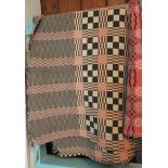 Vintage tapestry checkered design blanket or throw. (B.P. 21% + VAT)