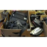 Box containing mainly camcorders to include; JVC, Samsung, Panasonic etc. (B.P. 21% + VAT)
