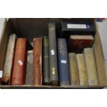 Box of antiquarian books to include; 'Ancient painted glass in England' Philip Nelson , 'English