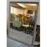 Large modern mirror the frame with silver foliate finish, 102 x 133cm approx. (B.P. 21% + VAT)