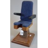 Miniature presentation chair or seat 'Presented to Dai Griffiths from all his friends at British