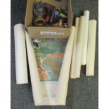 Box of assorted items to include; play worn diecast vehicles, 'Sapphire Inspiration Crystal Carousel