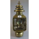 19th Century French brass carriage lamp marked L. Bleriot. (B.P. 21% + VAT)