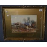 William Woodhouse (British 1857-1939), 'Clearing Timbre', signed, watercolours. 26 x 36cm approx,