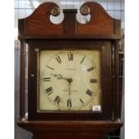 Early 19th Century oak 30m hour longcase clock, the painted Roman face marked 'H Turner Colchester'.