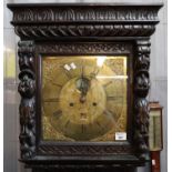 18th Century 8 day two train longcase clock, the brass face marked 'Benjamin Barlow of Oldham born