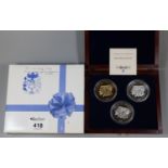 'Year of the Three Kings' coin set 1936. Issue year 2012, with certificate of authenticity, in