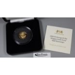 2020 Saint George and the dragon gold proof half sovereign, in original case by Harrington &