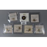 A collection of gold proof coins to include; History of Aviation, US Presidents etc. (7) (B.P. 21% +
