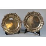 Pair of Victorian silver salvers with London Hallmarks, Hunt & Roskell Late Storr & Mortimer