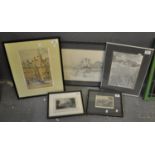 A group of assorted local interest prints and other furnishing pictures. (5) (B.P. 21% + VAT)