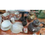 Collection of mainly oriental items, to include; Japanese cabinet cup and saucer and similar