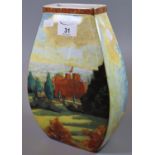 Board of Fine Arts studio porcelain vase 'View at Chartwell', Sir Winston Churchill. (B.P. 21% +