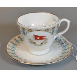 White Star line teacup and saucer by Stonier & Co Liverpool, 3/1912. (B.P. 21% + VAT)