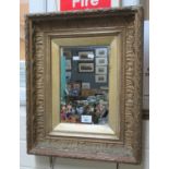 Small rectangular gilt framed mirror with moulded foliate frame and gilt slip. (B.P. 21% + VAT)