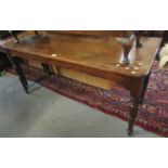 19th Century mahogany side or console table on ring turned tapering supports. (B.P. 21% + VAT)