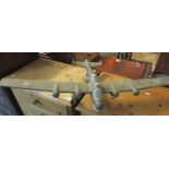 Naive model wooden and painted study of an RAF bomber plane, missing one wheel. (B.P. 21% + VAT)