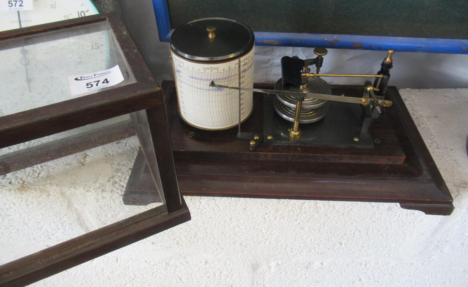 J.H. Steward Ltd, The Strand, London barograph, in glass case. (B.P. 21% + VAT)