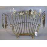 An ornamental Chinese yellow metal weapons display stand. (B.P. 21% + VAT)