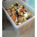 Plastic box containing a large collection of the Teddy Bear Collection teddy bears, approx 70+. (B.