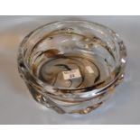 Mid Century art glass swirl design centre bowl, unsigned. (B.P. 21% + VAT)