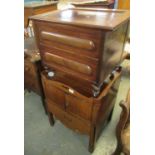 19th Century mahogany night commode cabinet, together with two other mahogany commodes. (3) (B.P.
