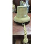 Bronze bell with rope handle. (B.P. 21% + VAT)