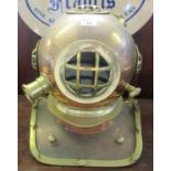 Reproduction brass and copper divers helmet. (B.P. 21% + VAT)