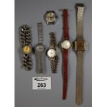 Bag of mainly ladies watches to include; 9ct gold Tudor, Sekonda etc. (B.P. 21% + VAT)